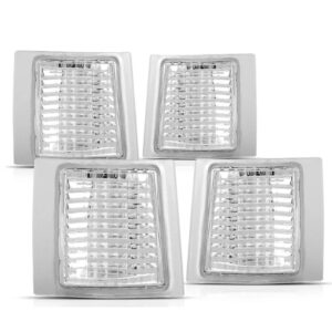 Kit Sinaleira Lanterna Dianteira Silverado 97 A 01 - 04peças Cristal