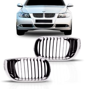 Grade Bmw Serie 3 2002 A 2005 Preta Cromada Le Direito