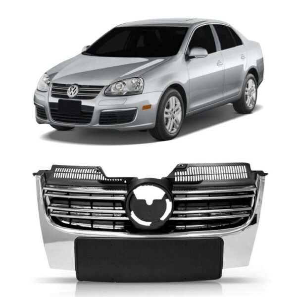 Grade Jetta2007 2008 2009 2010 Superior Central 1a Linha Cromado