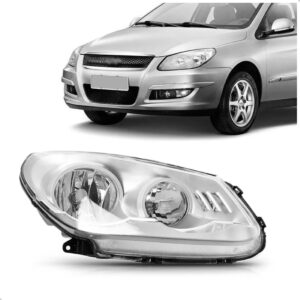 Farol Chery Cielo 2010 2011 2012 Cromado 1ª Linha Direito/passageiro