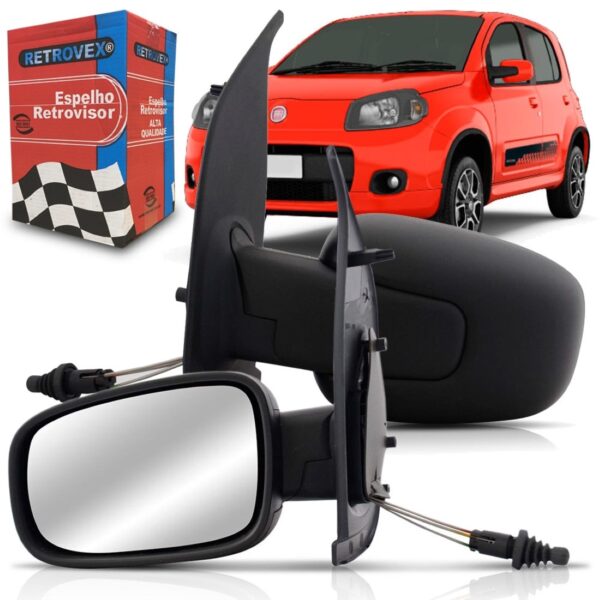 Retrovisor Uno 2010 2011 2012 13 Vivace 02portas Ld