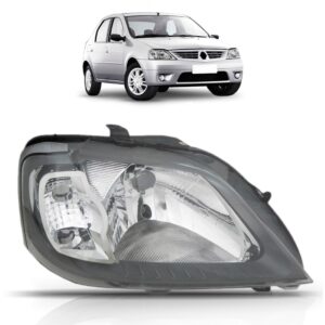 Farol Logan 2007 2008 2009 2010 Mascara Cinza 1ª Linha Direito/passageiro