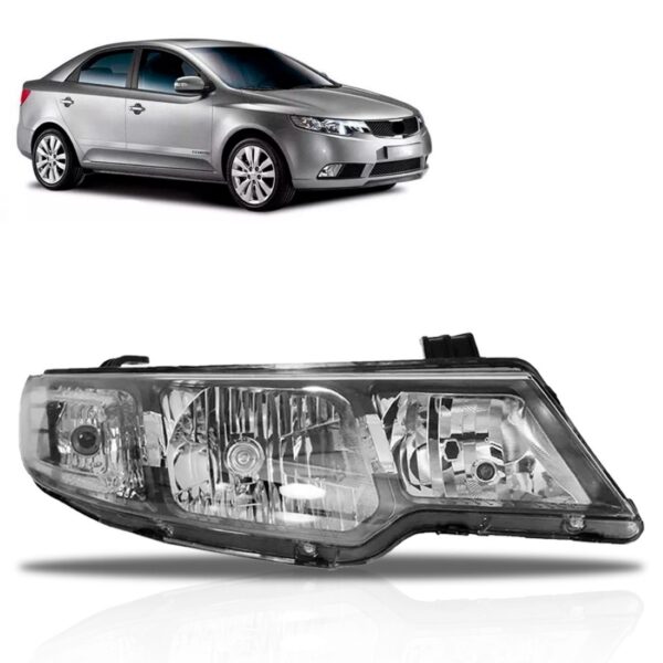 Farol Kia Cerato 2009 2010 2011 2012 2013 Cromado 1ª Linha Direito/passageiro