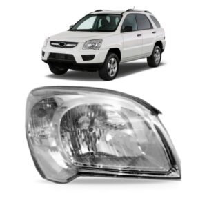 Farol Kia Sportage 2009 2010 2011 Cromado 1ª Linha Direito/passageiro