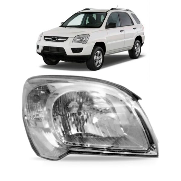 Farol Kia Sportage 2009 2010 2011 Cromado 1ª Linha Direito/passageiro