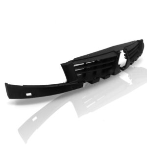 Grade Radiador Kangoo 2008 A 2012 Preta Completa Com Aplique Preto Ambos Lados