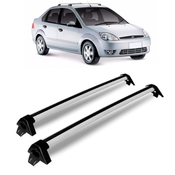 Rack Teto Fiesta Hatch Sedan 03 A 09 2010 2011 2012 13 Prata
