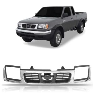 Tela Frontal Cromada Nissan Frontier 98 1999 2000 2001 2002