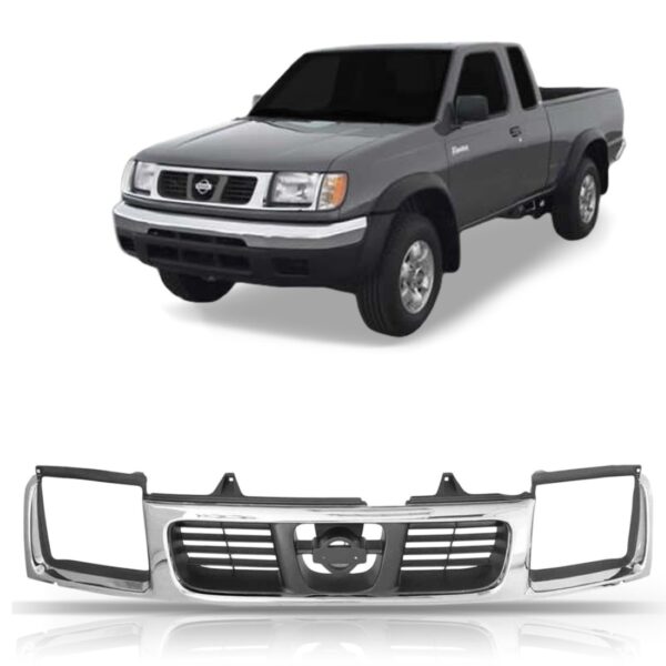 Tela Frontal Cromada Nissan Frontier 98 1999 2000 2001 2002