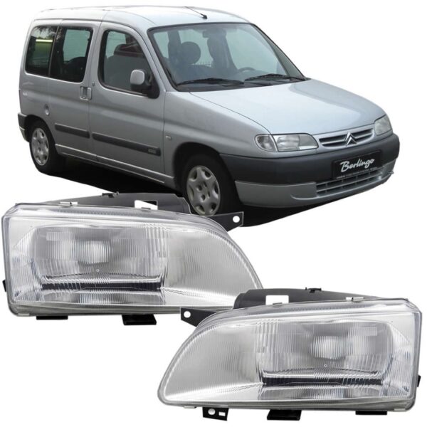 Farol Berlingo 1998 1999 2000 2001 2002 Cromado 1ª Linha Esquerdo/motorista