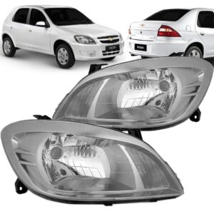 Farol Celta E Prisma 2011 2012 2013 Máscara Cinza 1ª Linha Direito/passageiro