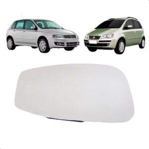 Lente Espelho Retrovisor Com Base Fiat Idea E Stilo Lado Esquerdo