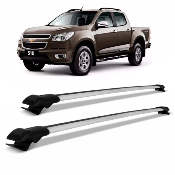 Par Travessa Teto S10 12 13 14 15 16 17 18 Prata Aluminio