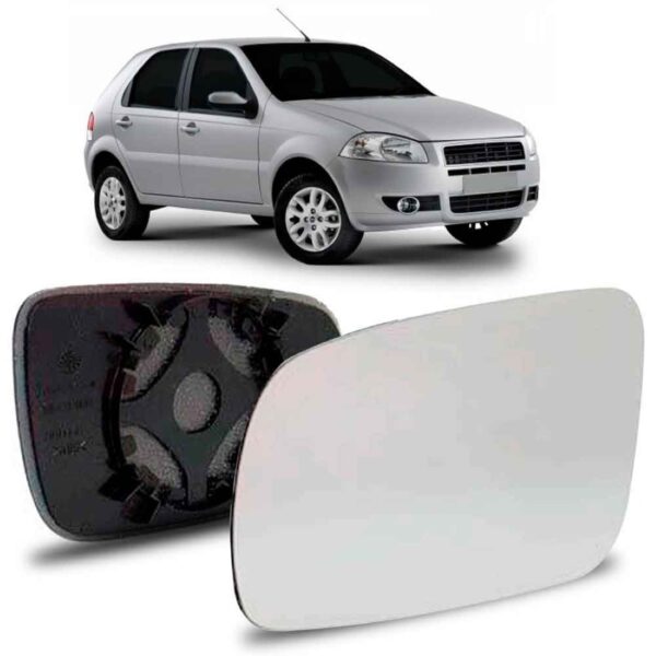 Lente Retrovisor Com Base Fiat Palio 2008 A 2011 Lado Esquerdo
