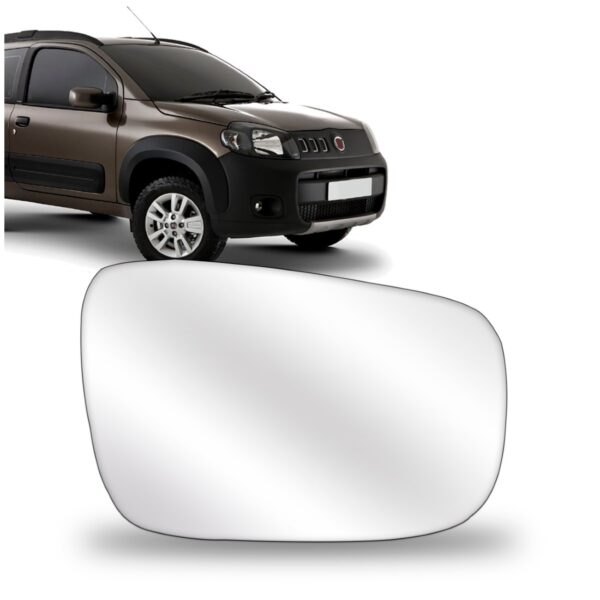 Lente Retrovisor Uno Way 2010 2011 2012 2013 Com Base Lado Direito