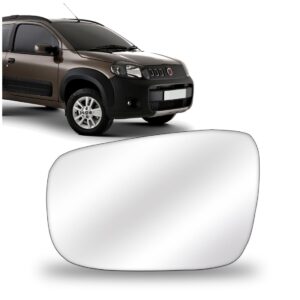 Lente Retrovisor Uno Way 2010 2011 2012 2013 Com Base Lado Esquerdo