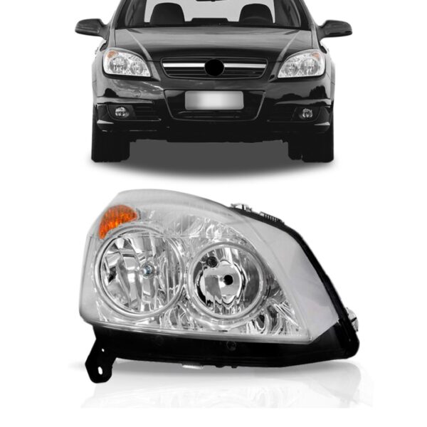 Farol Vectra 2006 2007 2008 Cromado Chevrolet Lado Esquerdo