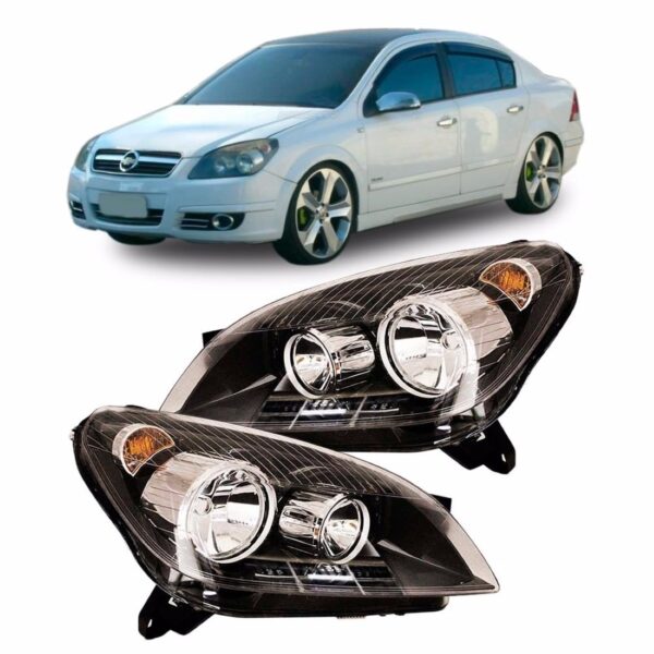 Farol Vectra Gt Gtx Fumê 2006 2007 2008 2009 Negro 1ª Linha Esquerdo/motorista