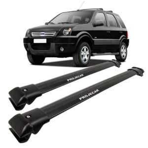 Rack Bagageiro De Teto Ecosport 2010 2011 12 Aluminio Preta