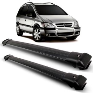 Travessa Rack Teto Zafira Preto Em Aluminio Travessa Larga Preto