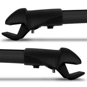 Travessa Rack Teto Zafira Preto Em Aluminio Travessa Larga Preto