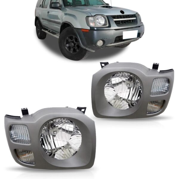 Farol Xterra 02 03 2004 2005 2006 2007 08 Aro Cinza 1ª Linha - Direito/passageiro