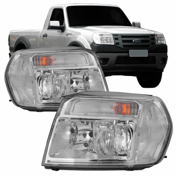 Farol Ranger 2010 2011 2012 Cromado 1ª Linha Esquerdo/motorista