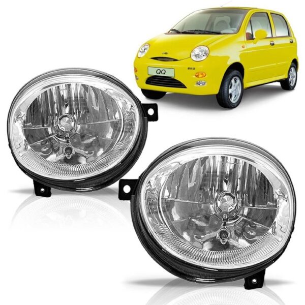 Farol Chery Qq 2010 2011 2012 2013 2014 Cromado 1ª Linha Direito/passageiro