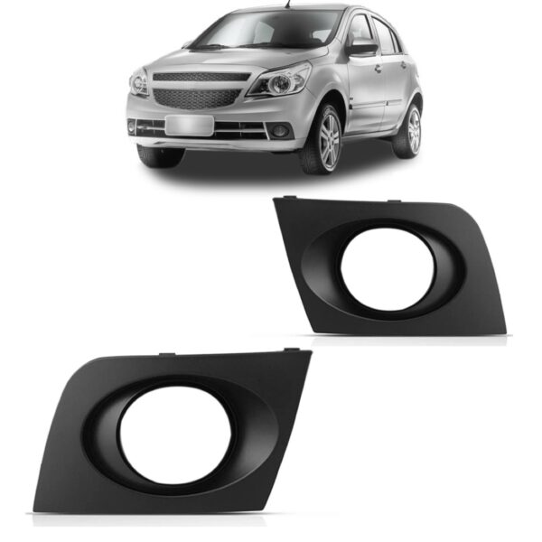 Moldura Parachoque Farol Milha Agile 10 11 12 13 Com Furo Lado Direito