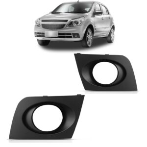 Moldura Parachoque Farol Milha Agile 10 11 12 13 Com Furo Lado Esquerdo