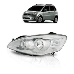 Farol Idea 2011 2012 2013 2014 2015 Fiat Cromado 1ª Linha Esquerdo/motorista