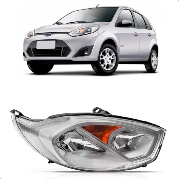 Farol Fiesta 2010 2011 2012 2013 Mascara Cromada 1ª Linha - Direito/passageiro