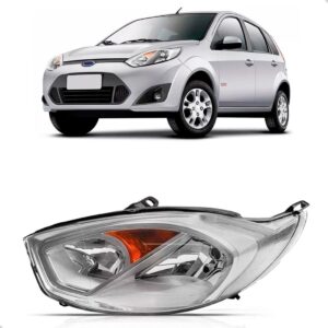 Farol Fiesta 2010 2011 2012 2013 Mascara Cromada 1ª Linha Esquerdo/motorista