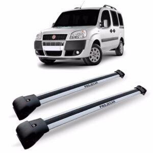 Travessa Teto Fiat Doblo Rack Bagageiro Aluminio Larga Prata Plata