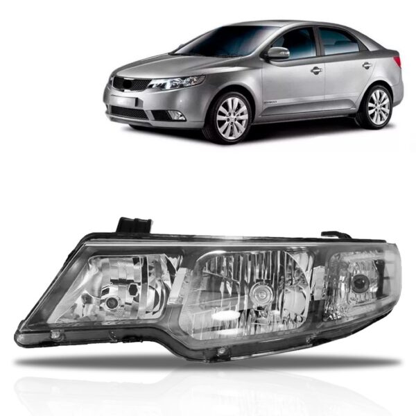 Farol Kia Cerato 2009 2010 2011 2012 2013 Cromado 1ª Linha Esquerdo/motorista