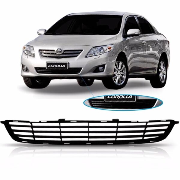 Tela Frontal Inferior Parachoque Corolla 2009 10 11 Central Preto