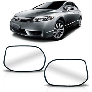 Lente Retrovisor New Civic 2006 07 08 09 10 2011 Com Base
