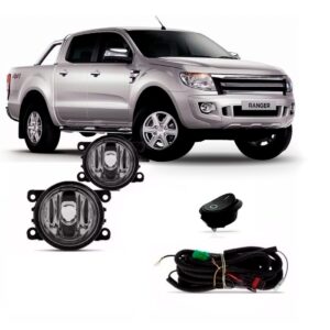Kit Farol Milha Ford Pickup Ranger 2012 A 2013 Botão Univers