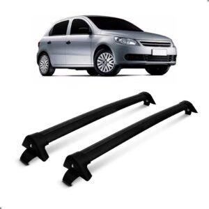 Bagageiro Teto Gol Voyage G5 G6 G7 Preto Em Aluminio Preto