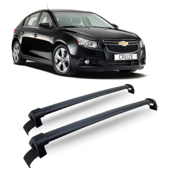 Rack De Teto Cruze Hacth 2011 Até 2015 Bagageiro Preto