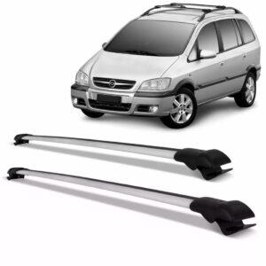 Bagageiro De Teto Zafira Larga Em Aluminio Prata Prata