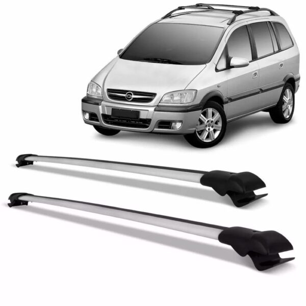 Bagageiro De Teto Zafira Larga Em Aluminio Prata Prata