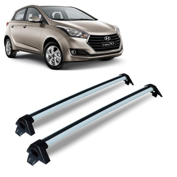 Rack Teto Hb20 Hatch 4 Portas Maleiro 12 13 14 15 16 Prata Prata