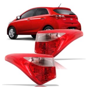 Lanterna Traseira Para Hb20 Hatch Hyundai Canto 1ª Linha Direito/passageiro Vermelho