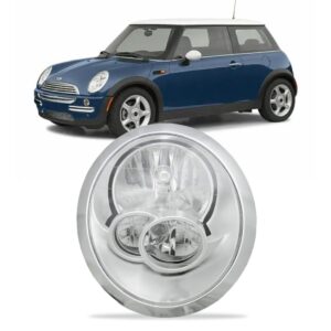 Farol Mini Cooper 01 02 03 04 05 06 Cromado Oferta 1ª Linha Direito/passageiro