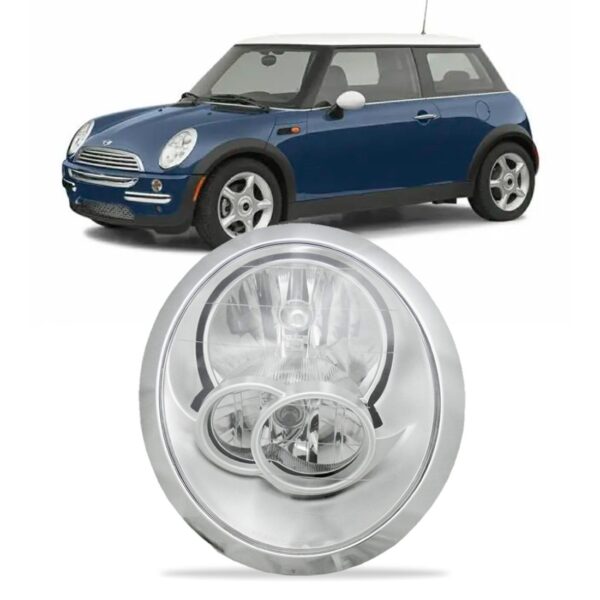 Farol Mini Cooper 01 02 03 04 05 06 Cromado Oferta 1ª Linha Direito/passageiro
