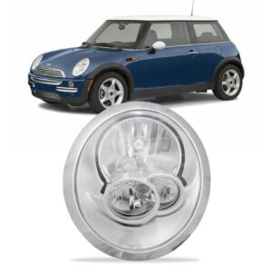 Farol Mini Cooper 01 02 03 04 05 06 Cromado Oferta 1ª Linha Esquerdo/motorista