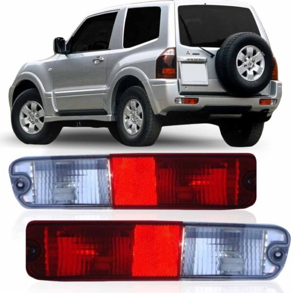 Lanterna Parachoque Neblina Ré Pajero Full 2003 2004 2005 Le Esquerdo Vermelho