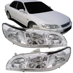 Farol Accord 1998 1999 2000 2001 Lente Lisa Cromado 1ª Linha Direito/passageiro