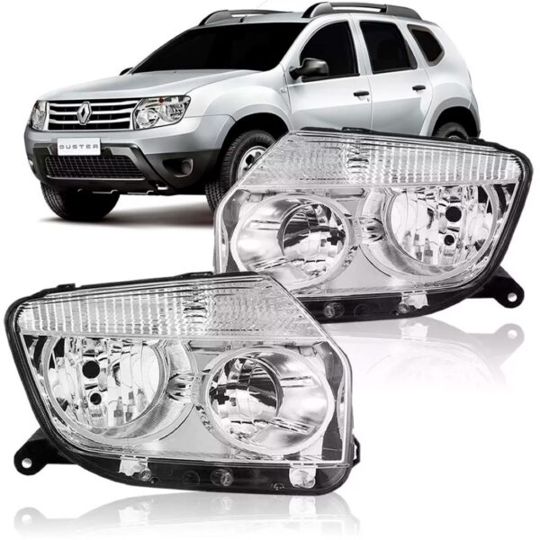 Farol Duster 2012 2013 2014 Cromado Renault 1ª Linha Direito/passageiro